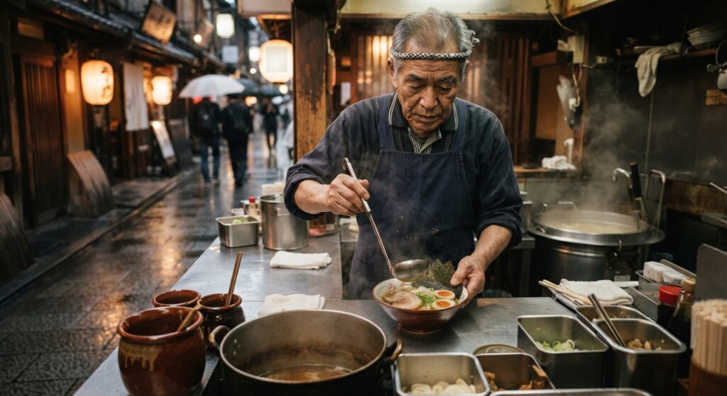 Kyoto’nun Gizli Ara Sokaklarında En İyi Ramen Deneyimi: Yerel Halkın Favori Tezgahları